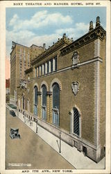 Roxy Theatre and Manger Hotel Postcard