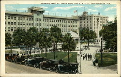 Hemming Park, St James Building and YMCA Jacksonville, FL Postcard Postcard