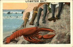 Lobster Bait Comic, Funny Postcard Postcard