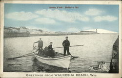 Greetings - Some Fish! Believe Me Waukesha Beach, WI Postcard Postcard