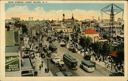 Surf Avenue, Coney Island New York, NY Postcard Postcard