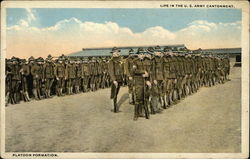 Life in the US Army Cantonment Postcard