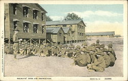 Recruits' Open Air Instruction Army Postcard Postcard