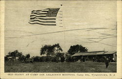 Old Glory at Camp Dix Religious Meeting Wrightstown, NJ Postcard Postcard