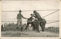 Camp Grant Saturday Afternoon Sports Boxing Postcard