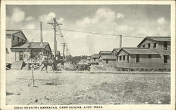 Infantry Barracks, Camp Devens Ayer, MA Postcard Postcard