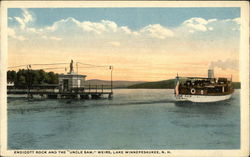 Endicott Rock and the "Uncle Sam" - Weirs Postcard