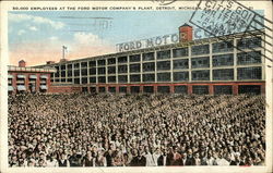 50,000 Employees at the Ford Motor Company's Plant Detroit, MI Postcard Postcard