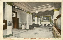 "The Lounge" Hotel Latham Postcard