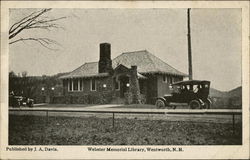 Webster Memorial Library Postcard