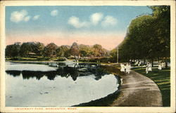 University Park Worcester, MA Postcard Postcard