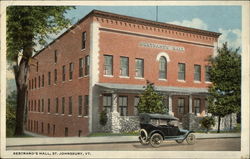 Street View of Bertrand's Hall St. Johnsbury, VT Postcard Postcard