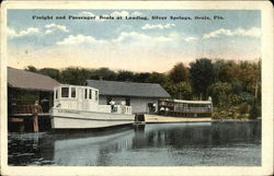 Freight and Passenger Boats at Landing, Silver Springs Ocala, FL Postcard Postcard