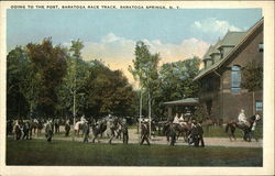 Saratoga Race Track - Going to the Post Saratoga Springs, NY Postcard Postcard