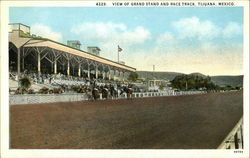 Grand Stand and Race Track Postcard