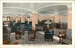 Lower Lounge at Hotel Dennis Atlantic City, NJ Postcard Postcard