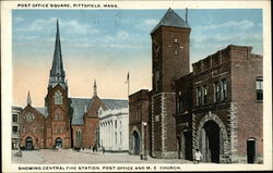 Post Office Square Pittsfield, MA Postcard Postcard