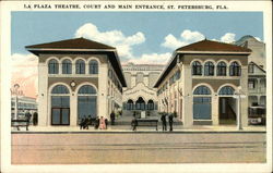 La Plaza Theatre, Court and Main Entrance Postcard