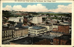 Bird's-eye View Looking Northeast San Diego, CA Postcard Postcard