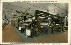 The Detroit News Building, The World's Greatest Newspaper Plant Michigan Postcard Postcard