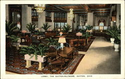 Lobby, the Dayton-Biltomore Postcard