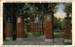 Class of 1878 Memorial Gate, Bowdoin College Brunswick, ME Postcard Postcard