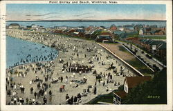 Point Shirley and Beach Winthrop, MA Postcard Postcard