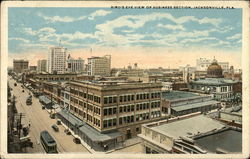 Bird's Eye View of Business Section Jacksonville, FL Postcard Postcard