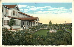 Hotel Frontage, Volcano House, Directly Overlooking Crater Postcard