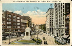 Congress St. from Monument Sq. looking west Postcard