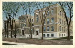 High School Bangor, ME Postcard Postcard