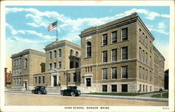 High School Bangor, ME Postcard Postcard