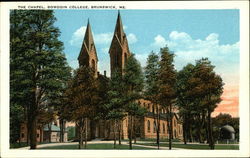 The Chapel at Bowdoin College Brunswick, ME Postcard Postcard