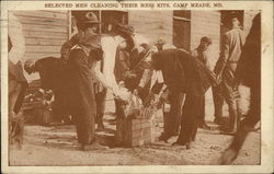 Selected Men Cleaning their Mess Kits Postcard