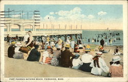 Fort Phoenix Bathing Beach Fairhaven, MA Postcard Postcard