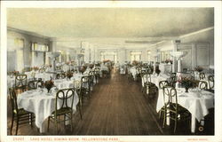 Lake Hotel Dining Room, Yellowstone Park Postcard