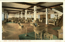 Lake Hotel Lobby Yellowstone National Park Postcard Postcard