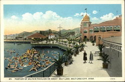 Portion of Saltair Pavilion on Great Salt Lake Salt Lake City, UT Postcard Postcard