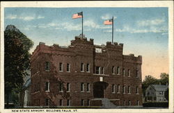 New State Armory Bellows Falls, VT Postcard Postcard