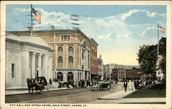 City Hall and Opera House Barre, VT Postcard Postcard