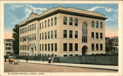 St. Peter's School Lowell, MA Postcard Postcard