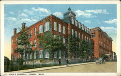 St. John;s Hospital Lowell, MA Postcard Postcard