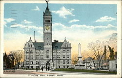 City Hall Lowell, MA Postcard Postcard