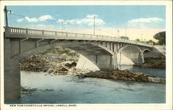 New Pawtucketville Bridge Lowell, MA Postcard Postcard