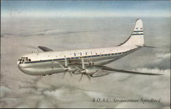 BOAC Stratocruiser Speedbird Aircraft Postcard Postcard