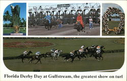 Florida Derby Day at Gulfstream, the Greatest Show on Turf Postcard