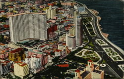 Partial View of Vedado Including Maine Plaza and Focsa Building Havana, Cuba Postcard Postcard