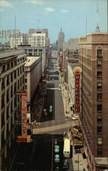 Wisconsin Avenue, Looking West Milwaukee, WI Postcard Postcard