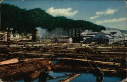 Lumber Mill, Redwood Empire Postcard