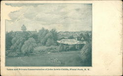 Lawn and Private Conservatories of John Lewis Childs Postcard